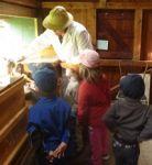 Besuch beim Imker – Kinder "helfen" mit und schauen dem Imker über die Schulter